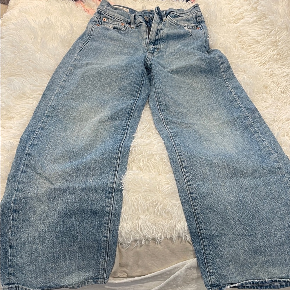 GAP size 24 wide-leg sky-high denim jean.